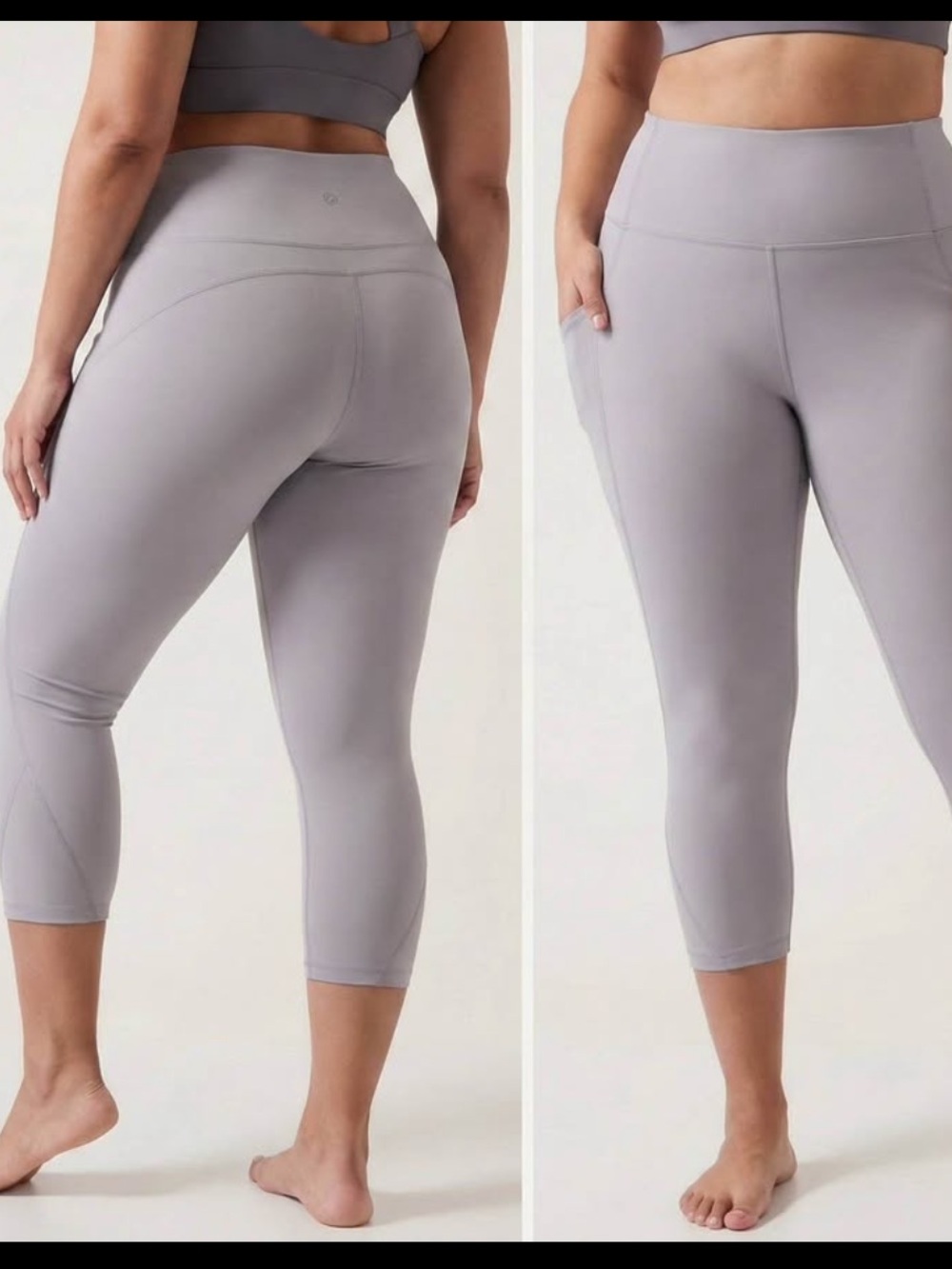 High-Rise 7/8 Pocket Active Legging - Light Gray